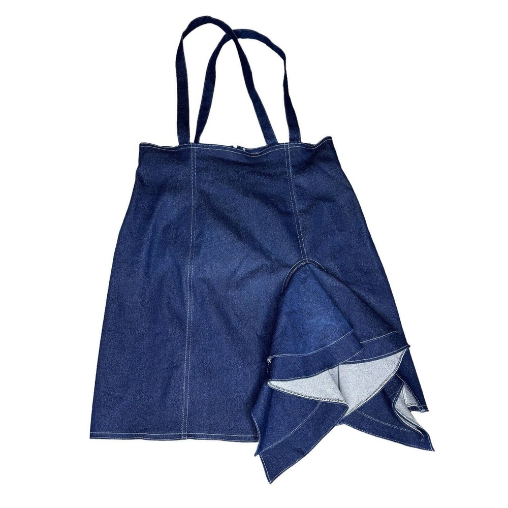 Xcesses Denim Skirt Bib Overall Jumper Stretch Womens Size Medium